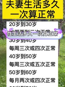 夫妻一个星期几次性生活正常，夫妻生活频率因人而异，关键在互相陪伴和爱护